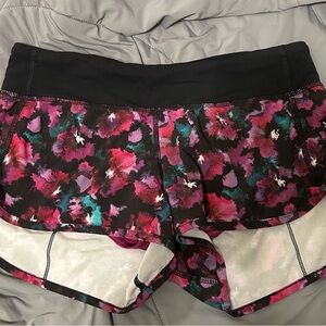 lululemon athletica Black and Pink Athletic Shorts